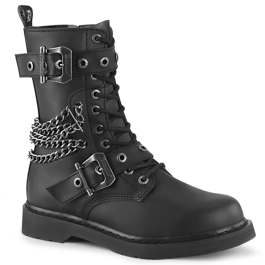 Bottines Demonia Bolt 250 Vegan Cuir Homme - Noir 07524-UMDJ